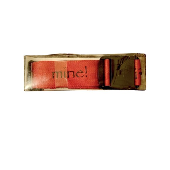 Inventive Travelware Eye-d Luggage Strap Red W/ Spellout MINE ID Holder Included - Picture 1 of 4
